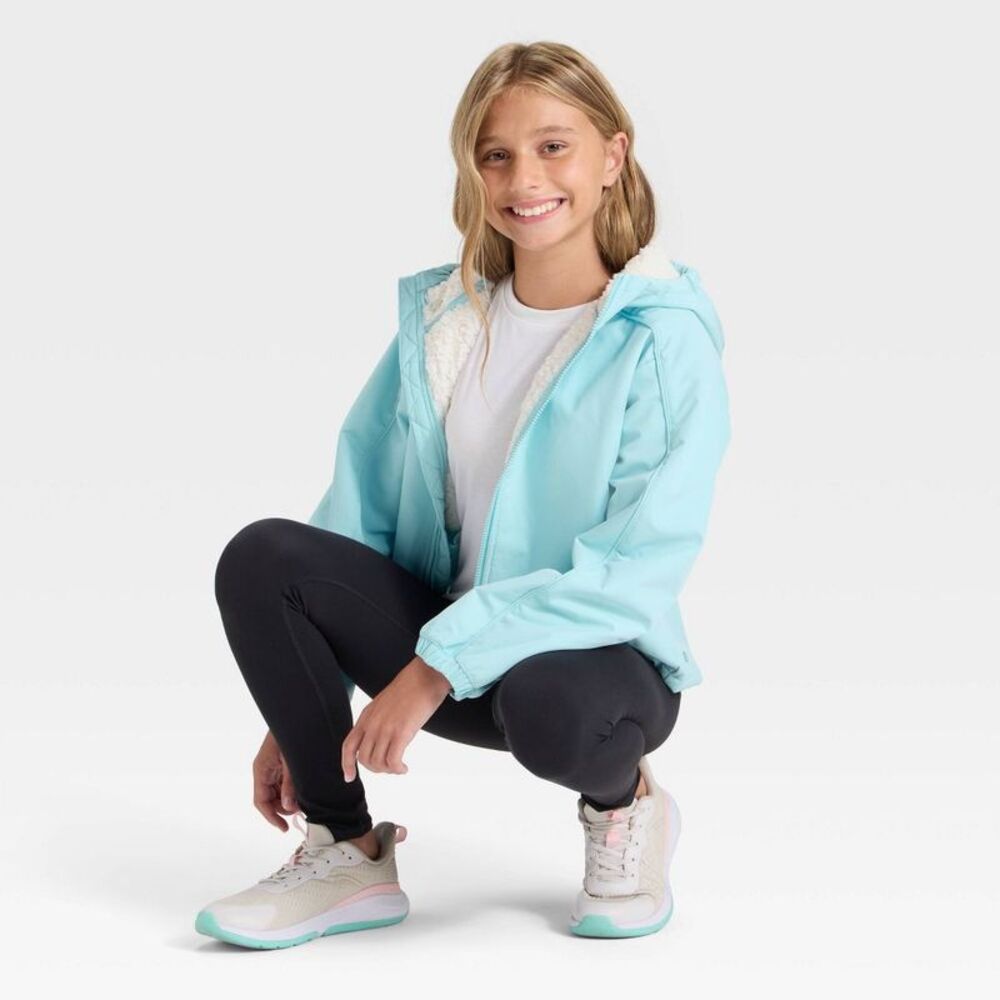 Girls' Softshell Jacket - All In Motion Blue L - Picture 3 of 3